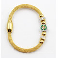 Gold Plated Stainless Steel Bangle with Charms